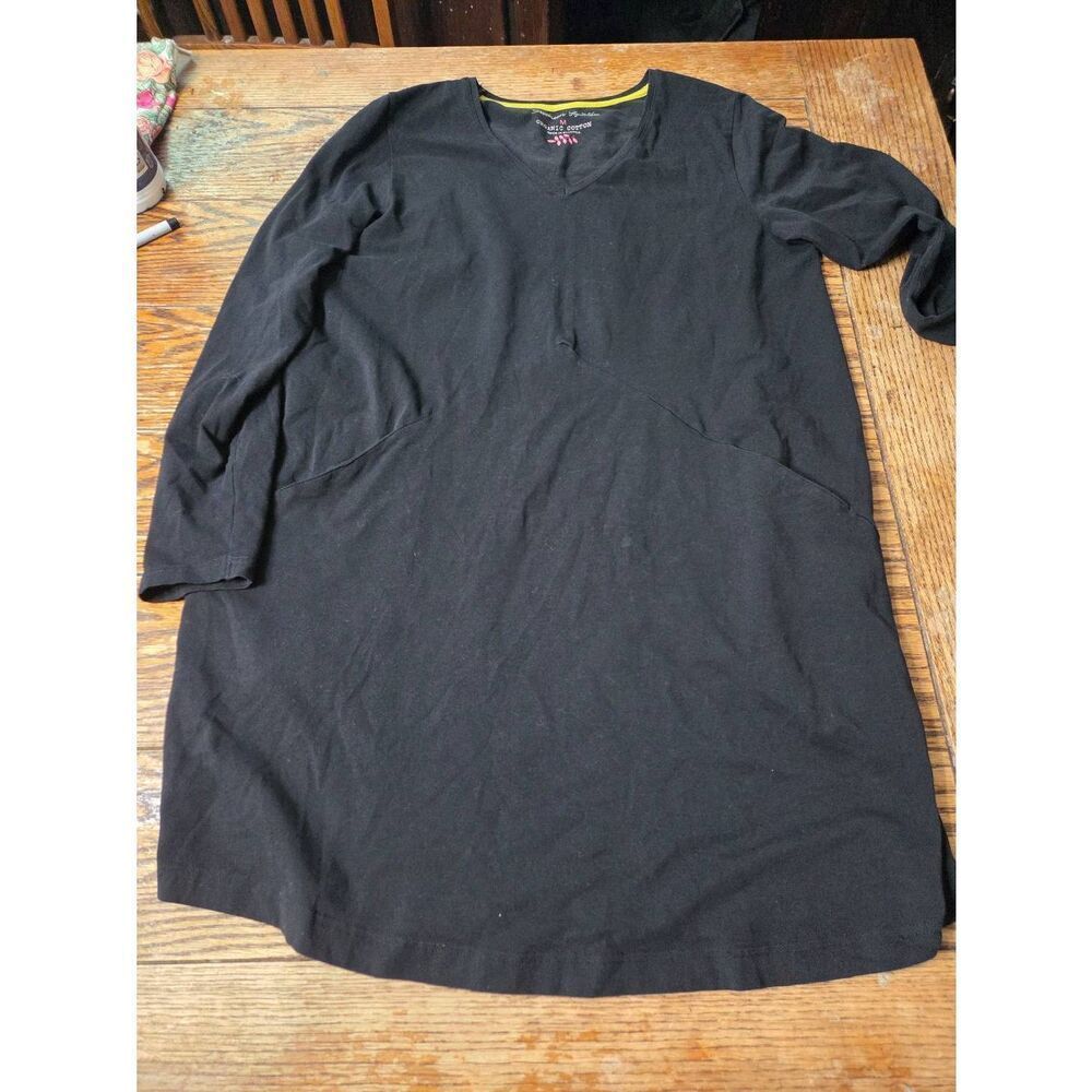 Gudrun Sjoden black organic cotton dress sz Medium